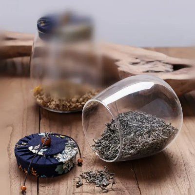 Bocale en verre hermetique - HermeticContainers™ - Bleu - Rangement créatif