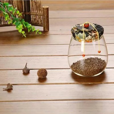 Bocale en verre hermetique - HermeticContainers™ - Noir - Rangement créatif