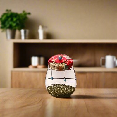 Bocale en verre hermetique - HermeticContainers™ - Rouge - Rangement créatif