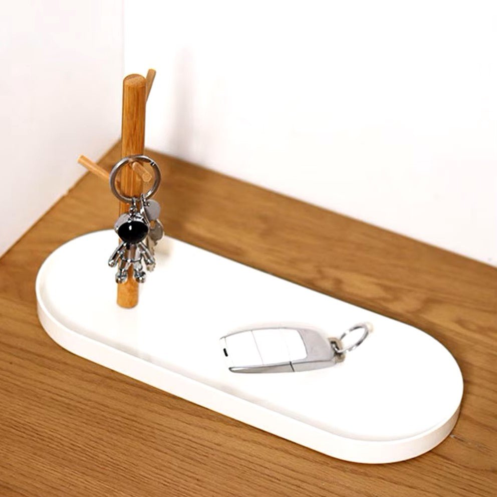 Rangement Clé - BranchOvalTray™ - Blanc - Rangement créatif
