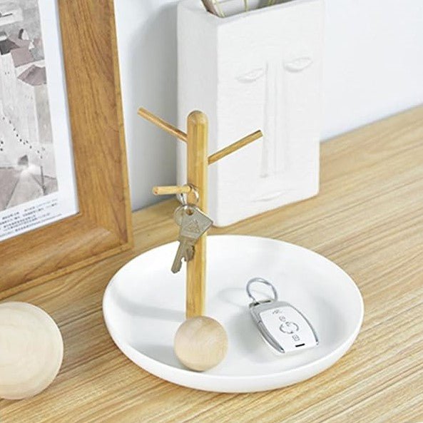 Rangement Clé - BranchRoundTray™ - Blanc - Rangement créatif