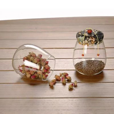 Bocale en verre hermetique - HermeticContainers™ - Noir - Rangement créatif